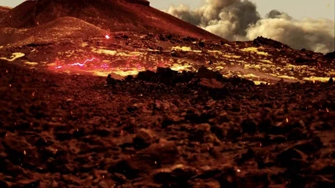 Mars Red Lightning Storm 스톡 동영상 143938049