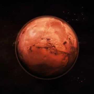 Mars - The Red Planet Stock Illustration