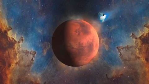 Mars, The red planet. Stock Illustration