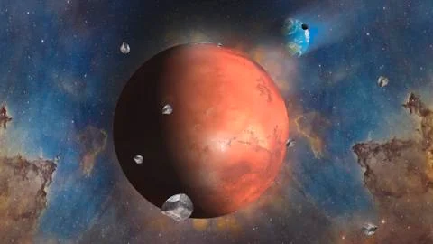 Mars, The red planet. Stock Illustration