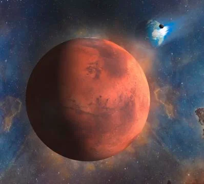 Mars, The red planet. Stock Illustration