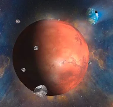 Mars, The red planet. Stock Illustration