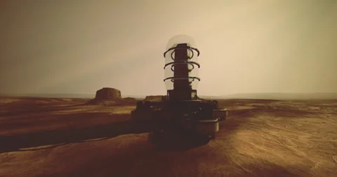 Mars research base designed for exploration and science operations Stock Footage 329014968
