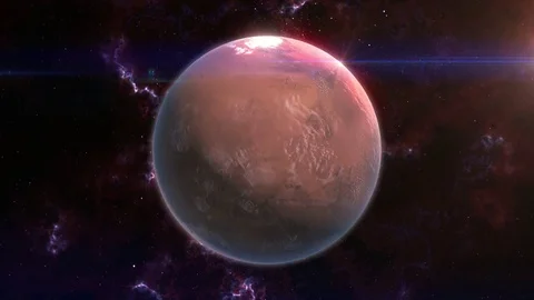Mars Reveal in Space Stock Footage 85059876