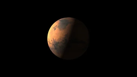 Mars rotating seamless loop 4K 02 Stock Footage 121347306