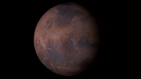 Mars Rotating on Solid Black Background. Loopable 스톡 동영상 67561069