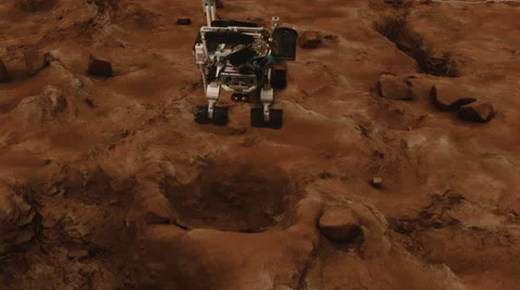 Mars rover 3d animation. Expedition on mars Stock Footage 62888857