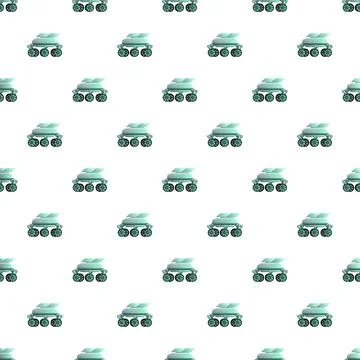 Mars rover design repeating for a seamless pattern Stock Illustration
