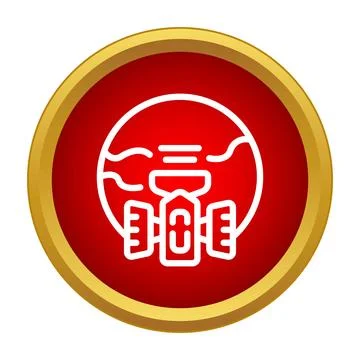 Mars rover exploring planet surface icon 스톡 일러스트