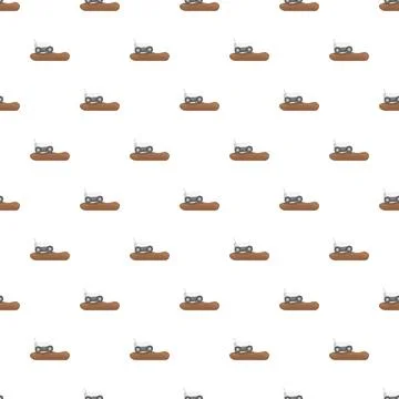 Mars rover exploring planet surface seamless pattern Stock Illustration