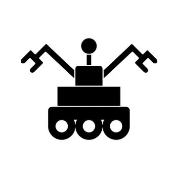 Mars rover icon element of space icon for mobile concept and web apps. Thin l Illustrazione stock