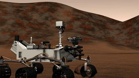 Mars Rover Mid  Stock Footage 77265043