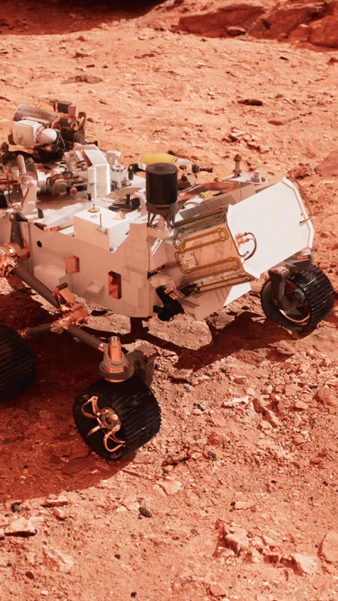 Mars Rover Perseverance exploring the red planet. Elements furnished by NASA. 스톡 동영상 317533540
