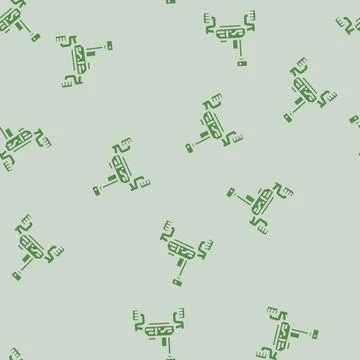 Mars rover planet glyph vector seamless pattern Illustrazione stock