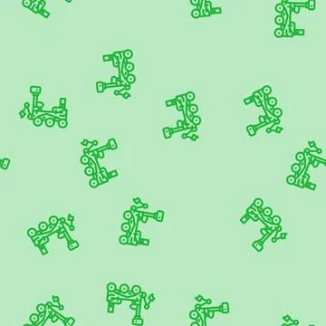 Mars rover planet line vector seamless pattern 스톡 일러스트