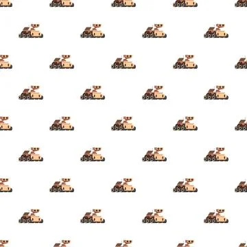 Mars rover robot exploration pattern repeating background 스톡 일러스트
