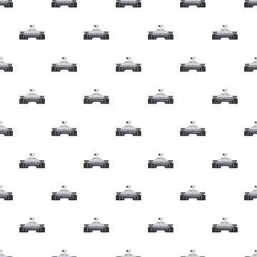 Mars rover robots repeating pattern on white background 스톡 일러스트