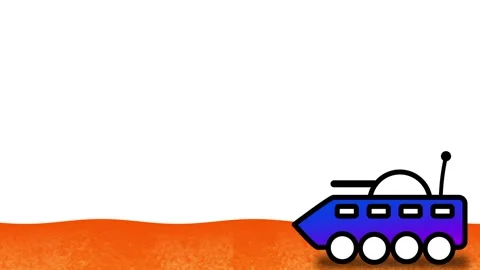 Mars Rover Space Exploration Icon Stock Footage 343510680