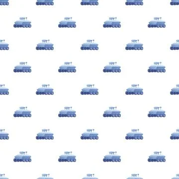Mars rover space exploration seamless pattern on white background 库存插图