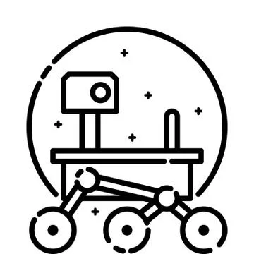 Mars Rover in Space Stock Illustration
