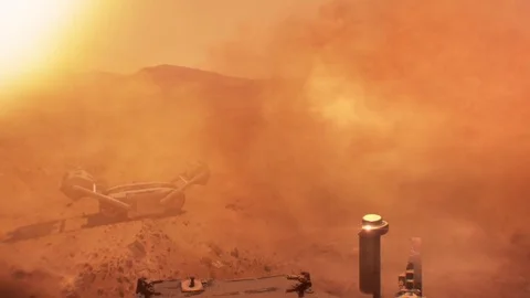 Mars Rovers Vehicle Camera Dust Storm Vidéo 74476101