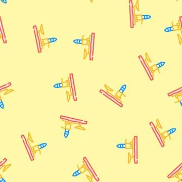 Mars sample return mission planet vector seamless pattern Illustrazione stock