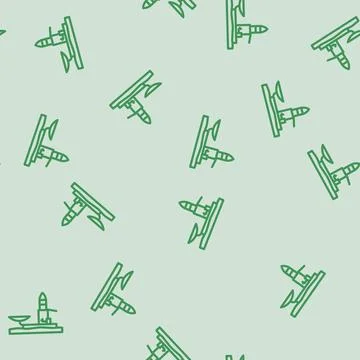 Mars sample return mission planet line vector seamless pattern 스톡 일러스트