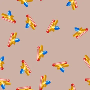 Mars sample return mission planet isometric icon seamless pattern Stock Illustration