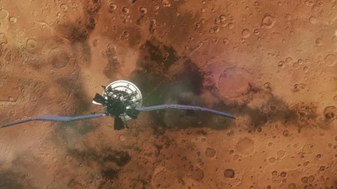 Mars Satellite Two Stock Footage 314774045