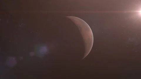 Mars Slow Orbiting Camera Loop 4K Stock Footage 95675390