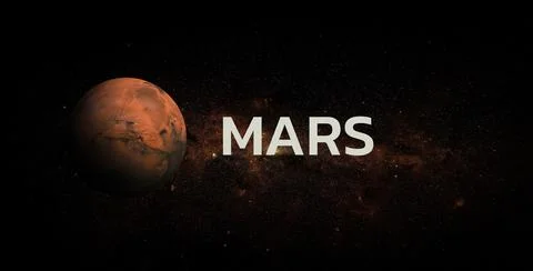Mars on space background. Elements of this image furnished by NASA. Stock Photos