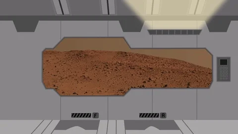 Mars space base lane Stock Footage 119360427