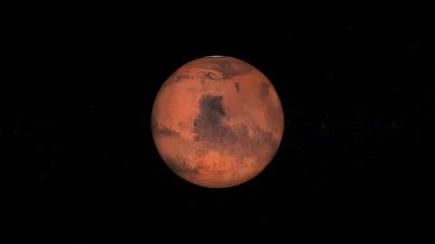 Mars in space. Fifth view. Stock Illustration