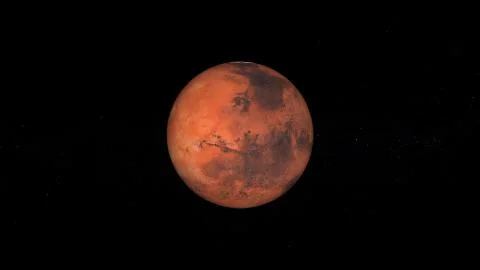 Mars in space. First view. Stock Illustration