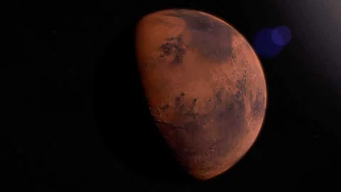 Mars in space Stock Footage 138971555