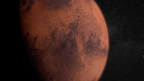 Mars in space Stock Footage 138971569