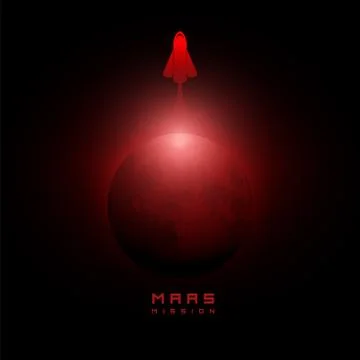 Mars Space Misson Design Stock Illustration