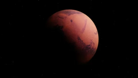 Mars from space wide shot 3D render 4K Stock Footage 146273951