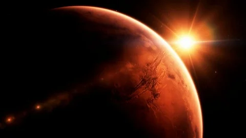 Mars sunrise Vídeo Stock 80217311