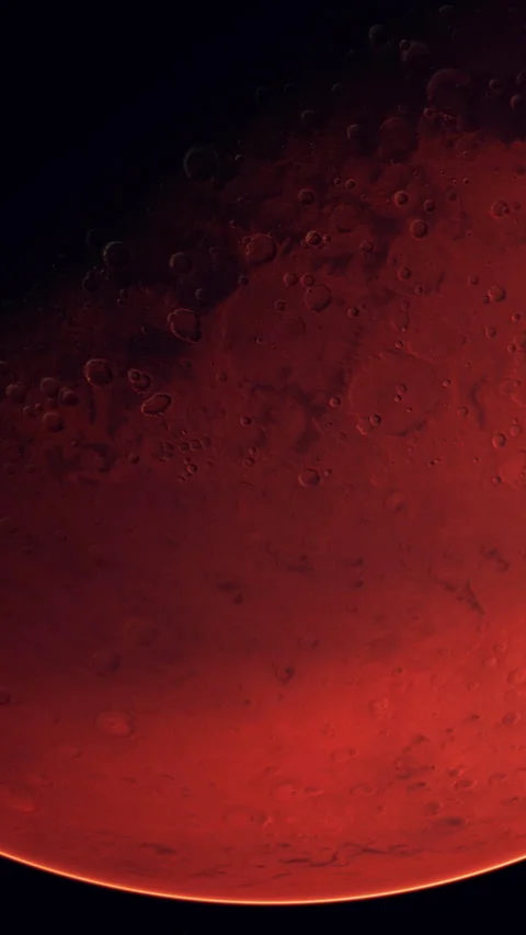 Mars surface captured from a distance using advanced space technology Stock Footage 344962860