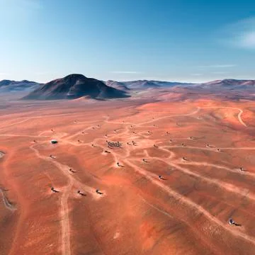 Mars surface. Elements of this image furnished by NASA Stock Illustration