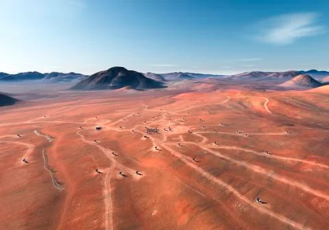 Mars surface. Elements of this image furnished by NASA Stock Illustration