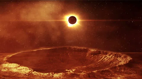 Mars on the surface Looking at Earth Video stock 26079944