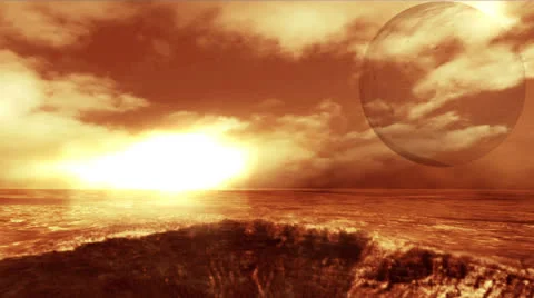 Mars on the surface Meteor Hit Video stock 25913289