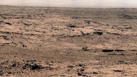 Mars surface panorama in high resolution. Elements of this video furnished by 動画素材 129239319