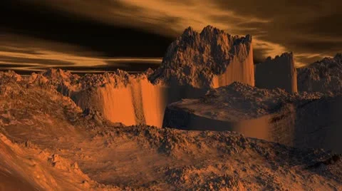 Mars-surface-sky Stock Footage 11910918