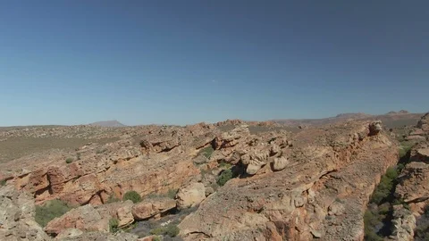 Mars Like Terrain Desert Rocky Cliffs Aerial Fly Over Very Close Stock Footage 119164433