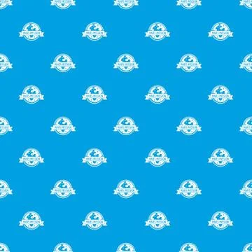 Mars travel pattern seamless blue Illustrazione stock