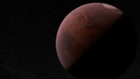 Mars Unveiled - A Celestial Space Odyssey - 4K Space Motion Background Stock Footage 242353133