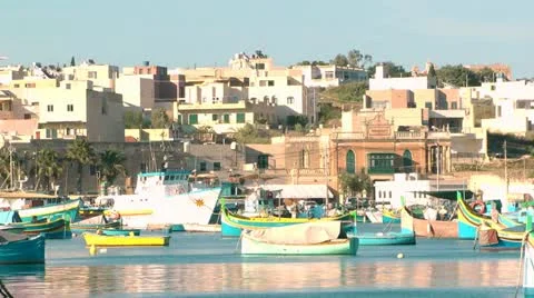 Marsaxlokk Stock Footage 11205356